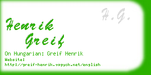 henrik greif business card